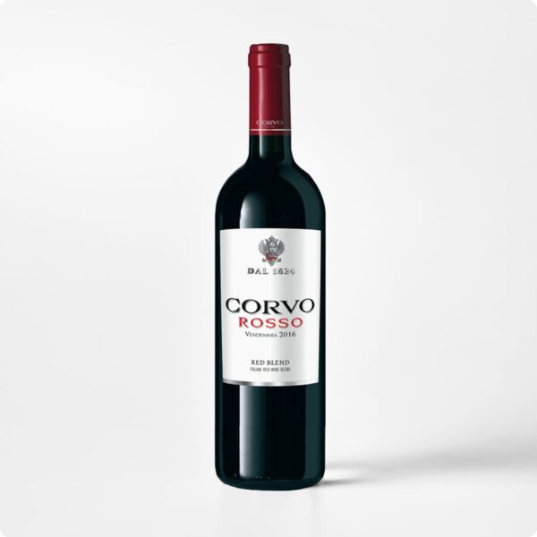 6880-Corvo-Rosso Fles Corvo Rosso wijn met Italiaanse maaltijd