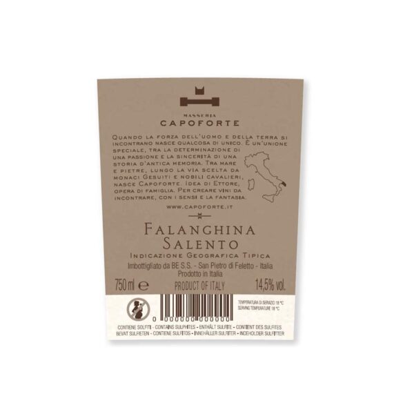 label-Falanghina-Capoforte-2 Falangina Masseria Capoforte - Zonnig wit met mediterrane flair
