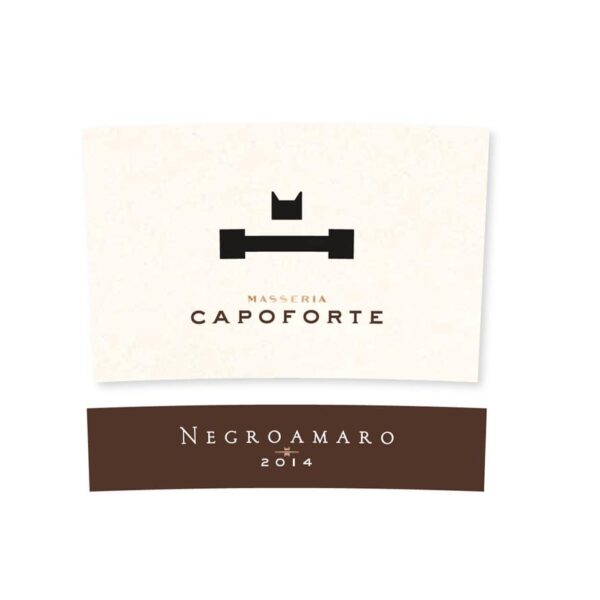 label-Negroamaro-Capoforte Negroamaro Salento – krachtig rood met fluwelen randje