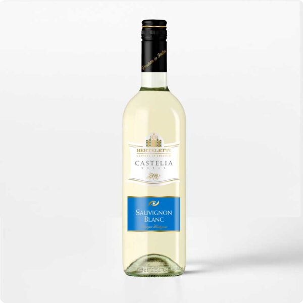 Berteletti Sauvignon blanc Fles Sauvignon Blanc Castelia wijn van Berteletti met blauw etiket
