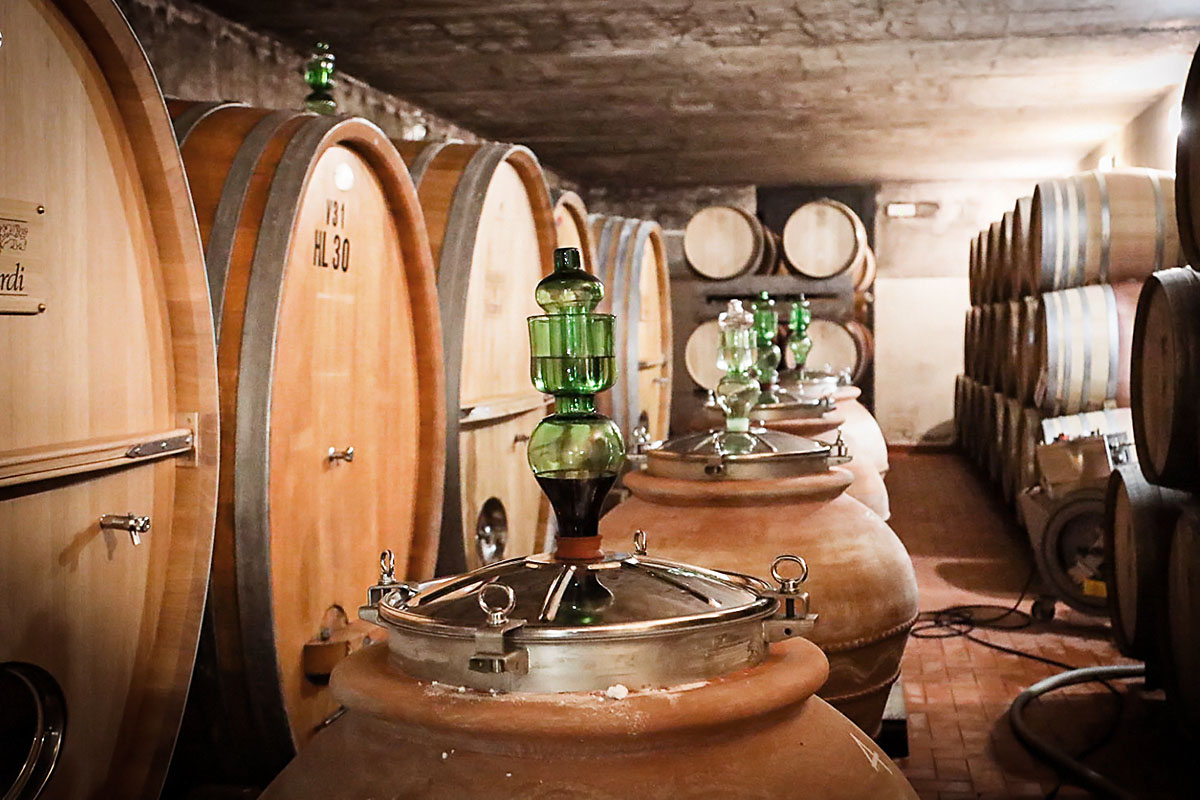 wijnkelders van Nittardi voor bezoek