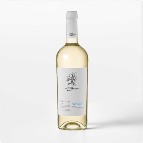 I Tratturi Pionot Grigio Losstaande fles I Tratturi Pinot Grigio Puglia IGP wijn van San Marzano