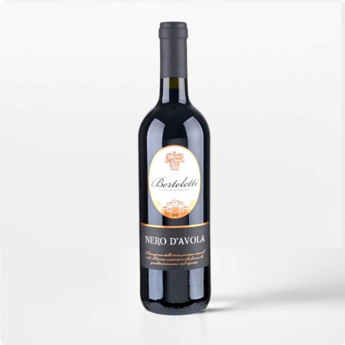Nero d'Avola Berteletti Fles Nero d’Avola DOC wijn van Berteletti met wit label