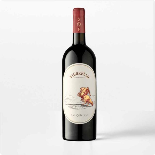 Vigorello Fles Vigorello van San Felice met etiket met ruiter