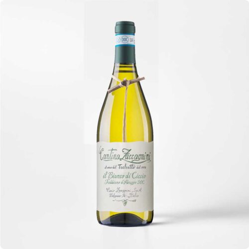Il Bianco di Ciccio Fles Zaccagnini Trebbiano Abruzzo tegen witte achtergrond