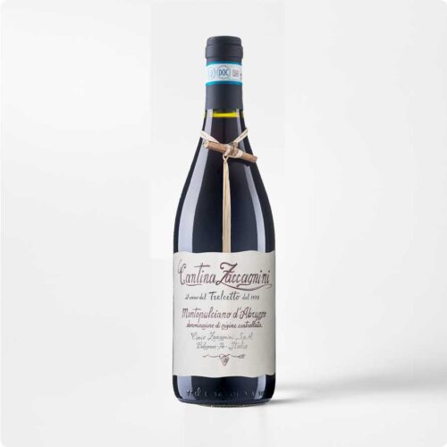 Tralcetto Montepulciano Fles Zaccagnini Montepulciano d’Abruzzo tegen witte achtergrond