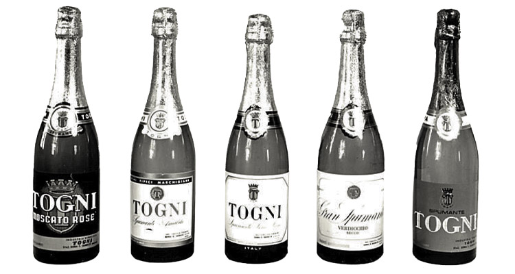 oude flessen van Togni SPA uit het roemrijke veleden