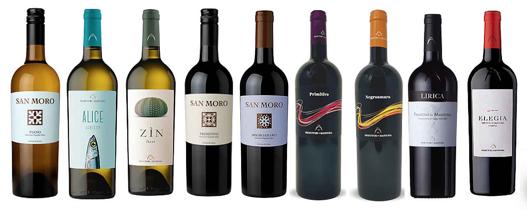 Italiaanse wijnflessen op een tafel – nieuwe wijnen in het assortiment van Vinopronto