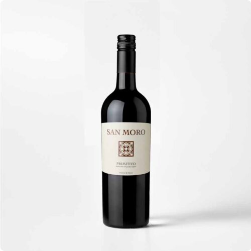 san moro primitivo Fles San Moro Primitivo wijn van Produttori di Manduria